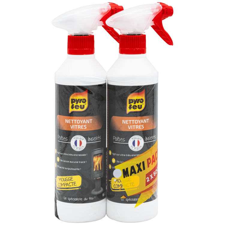 Spray nettoyant Vitres lot de 2 500 ml Pyrofeu
