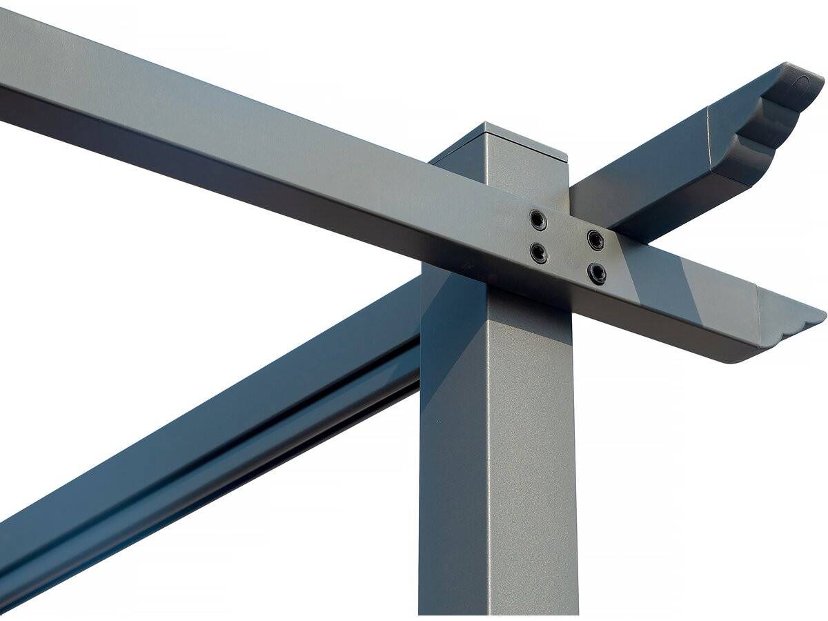 Habitat Et Jardin - Pergola En Métal Avec Toit Rétractable - 3 X 4 M - Gris -habitat Et Jardin - Image 4