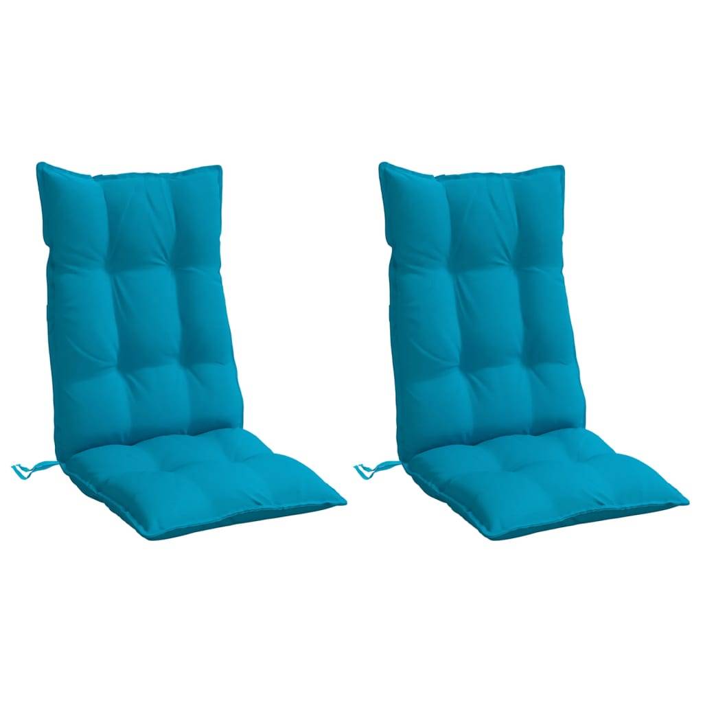PANGIVO - Coussins de chaise à dossier haut lot de 2 tissu Oxford bleu clair 120 x 50 x 7 cm - PANGIVO - Image 3