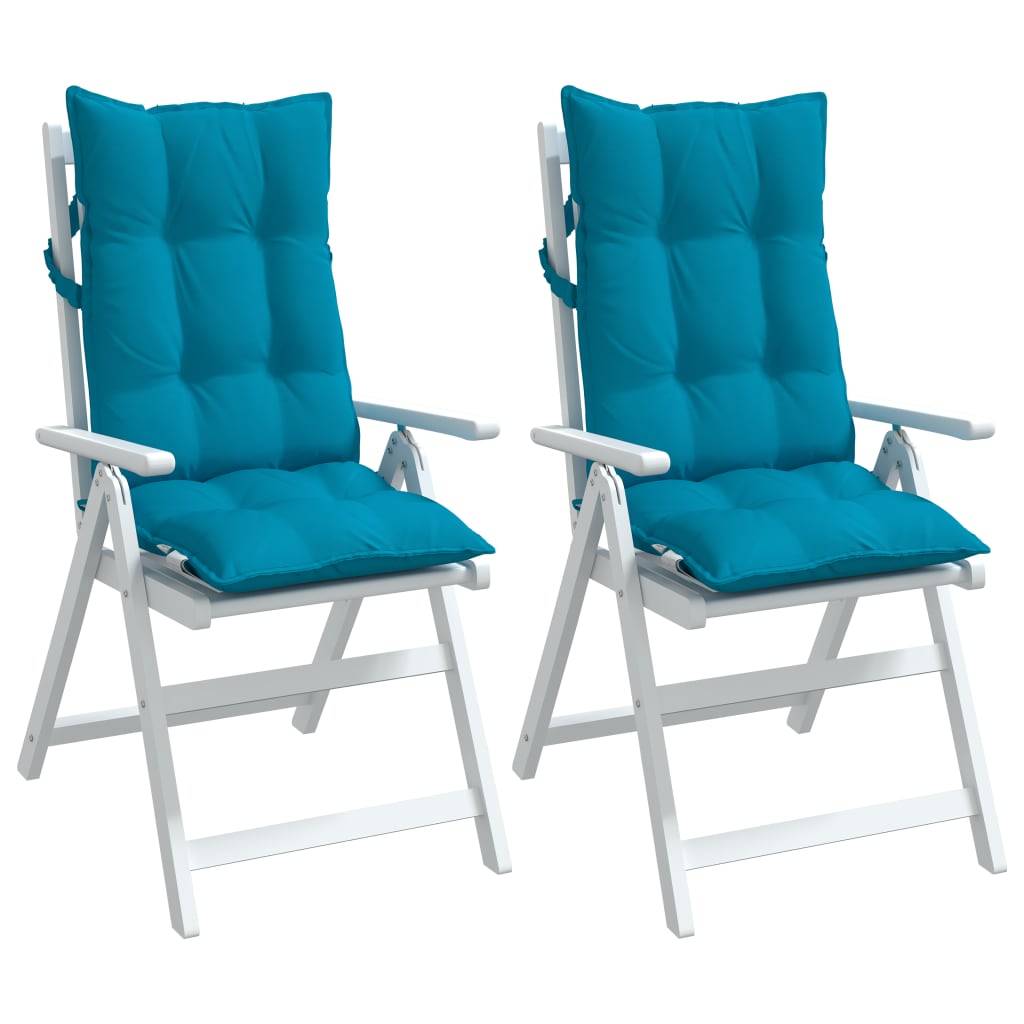 PANGIVO - Coussins de chaise à dossier haut lot de 2 tissu Oxford bleu clair 120 x 50 x 7 cm - PANGIVO - Image 4