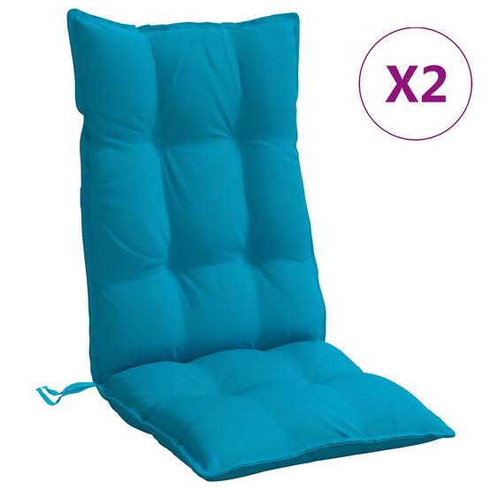 PANGIVO - Coussins de chaise à dossier haut lot de 2 tissu Oxford bleu clair 120 x 50 x 7 cm - PANGIVO - Image 2