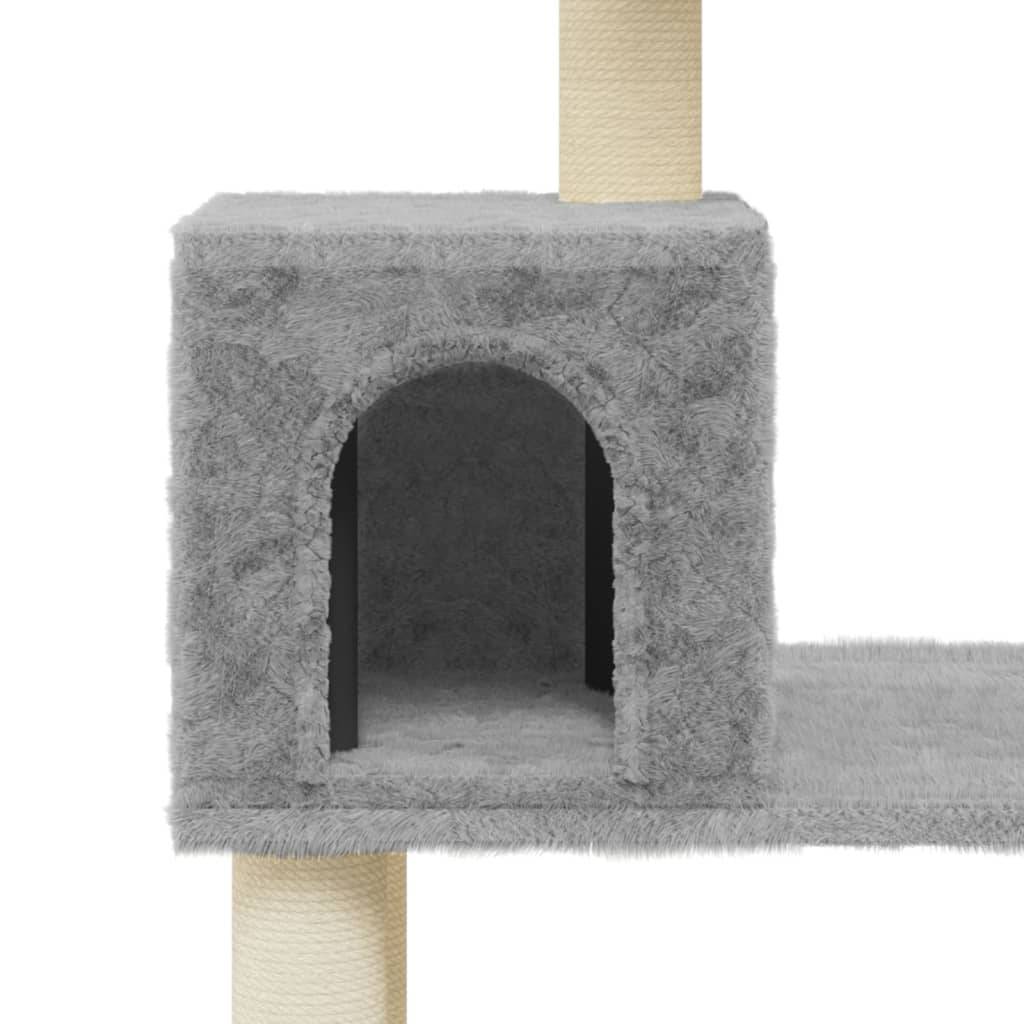 Vidaxl - Arbre à chat avec griffoirs en sisal Gris clair 147 cm vidaXL 171477 - Image 4