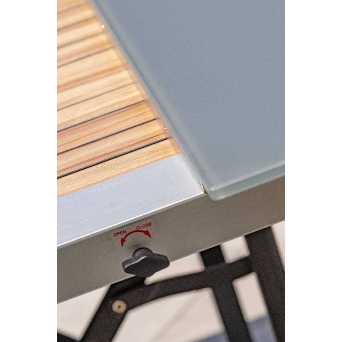 Paris Garden - Table de Jardin en Verre "Honfleur" 180-250cm Gris Anthracite - Image 2