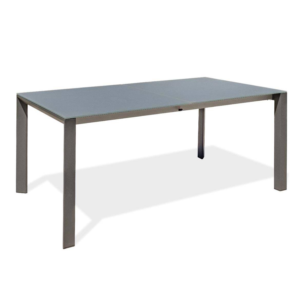 Paris Garden - Table de Jardin en Verre "Honfleur" 180-250cm Gris Anthracite - Image 1