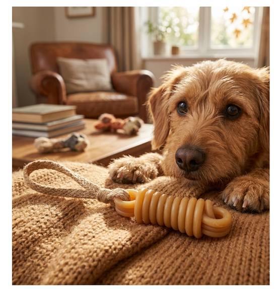 Jouet bâton avec corde de caoutchouc pour chien - Image 2