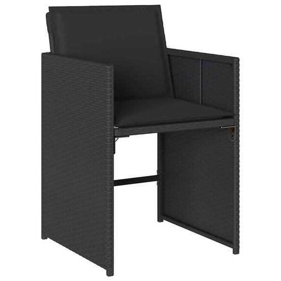 Ensemble de salle à manger pour jardin 5 pcs | Mobilier d'extérieur Noir polyrotin Maison Chic - Image 6