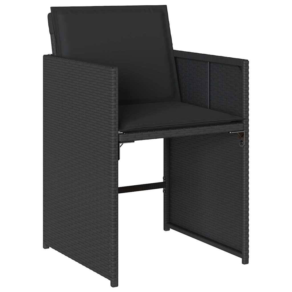 Ensemble de salle à manger pour jardin 5 pcs | Mobilier d'extérieur Noir polyrotin Maison Chic - Image 6