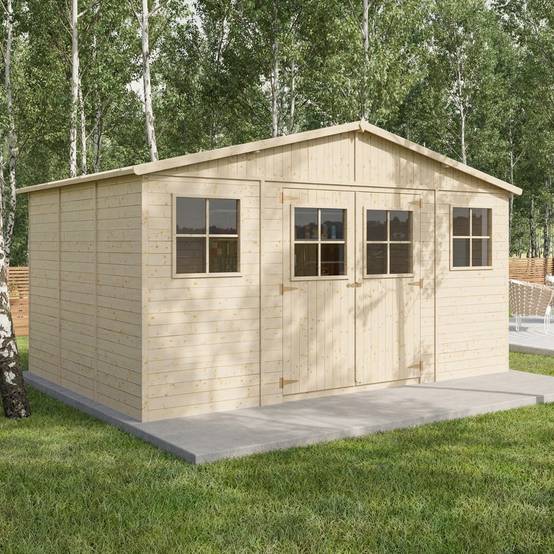 Abri de jardin - bois brut - 13 m² - Image 4