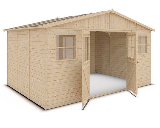 Abri de jardin - bois brut - 13 m² - Image 2