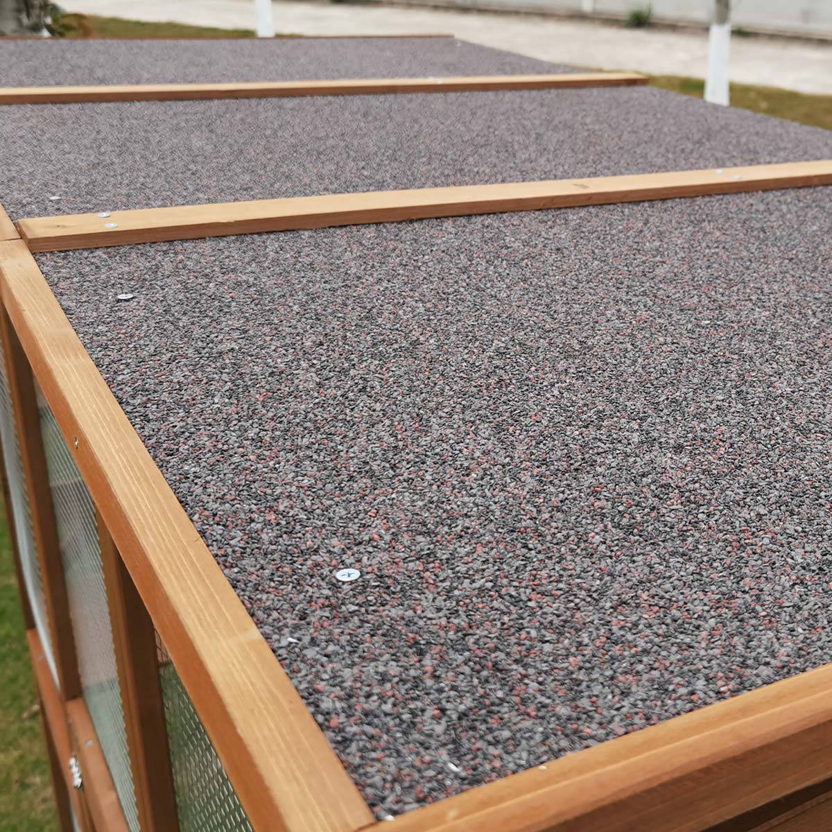 Enclos pour chats en bois avec toit grillagé et porte d’accès sécurisée – Cémonjardin - Image 6