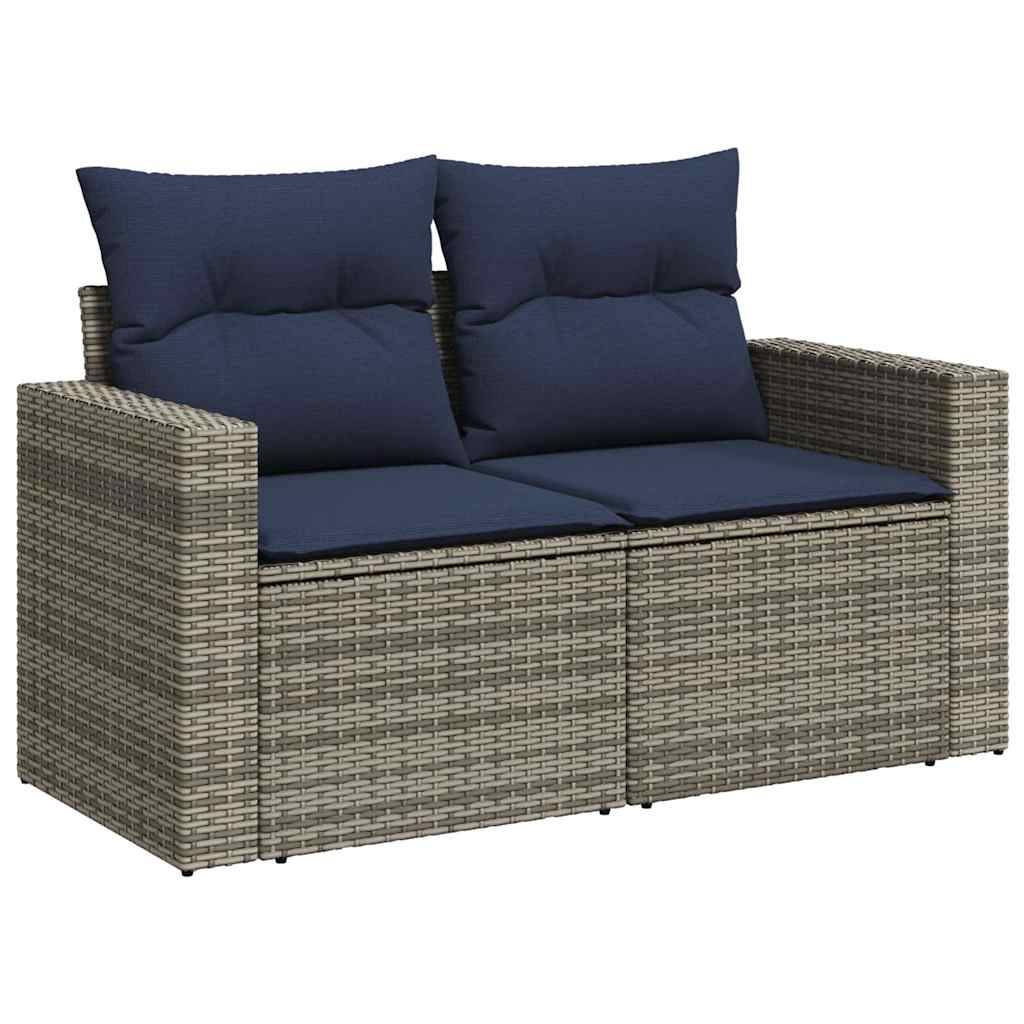 ComfortXL - Salon de jardin 8 places gris résine tressée avec pouf table haute et rangements intégrés – ComfortXL Outdoor Living - Image 7