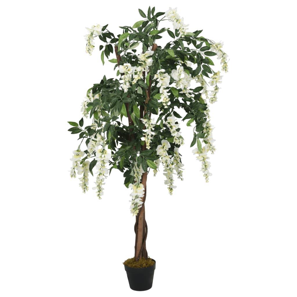 Glycine artificielle bois vert et blanc 200 cm - PANGIVO - Image 2