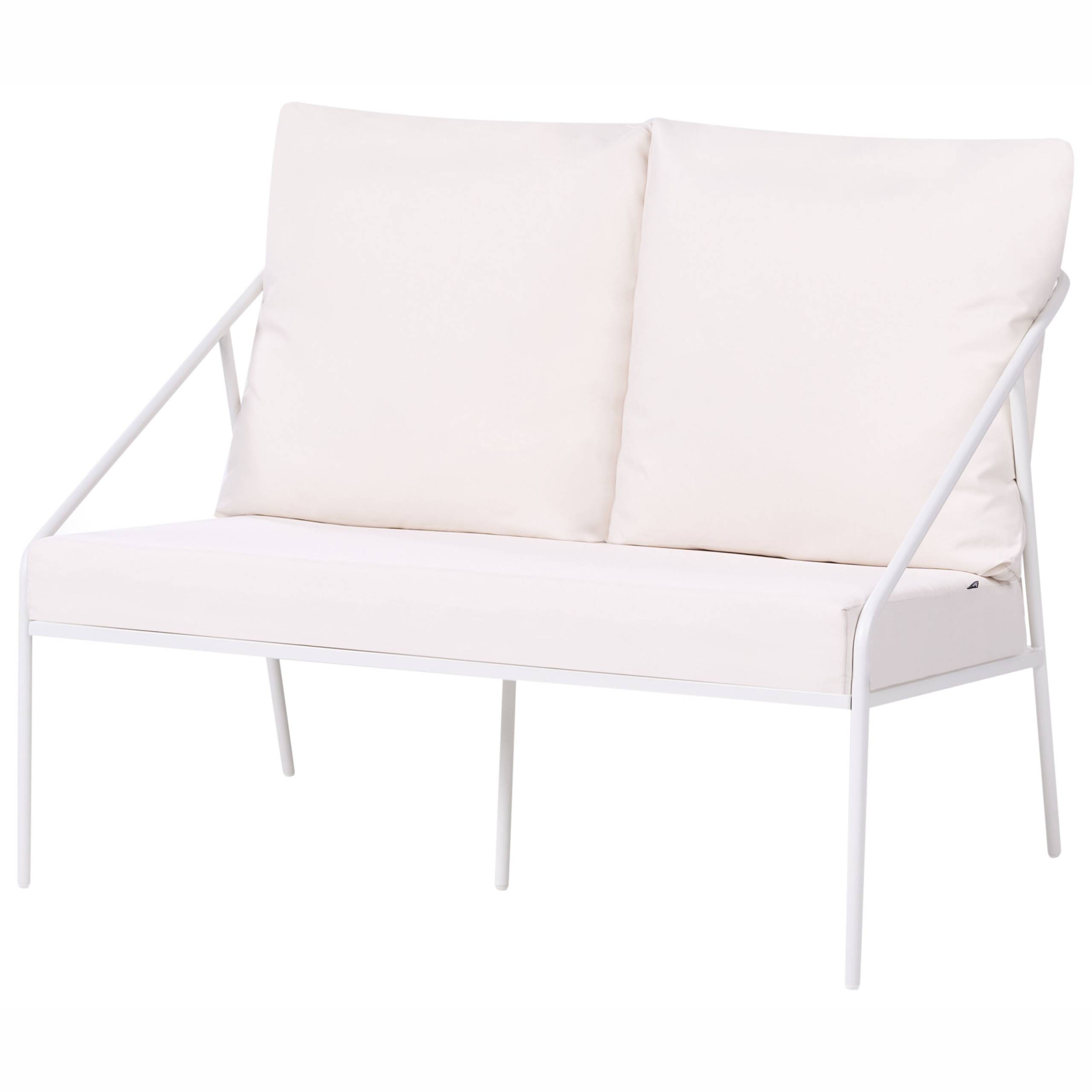 Beliani - Set de jardin, 4 Personnes Acier Blanc USTICA - Beliani - Image 5