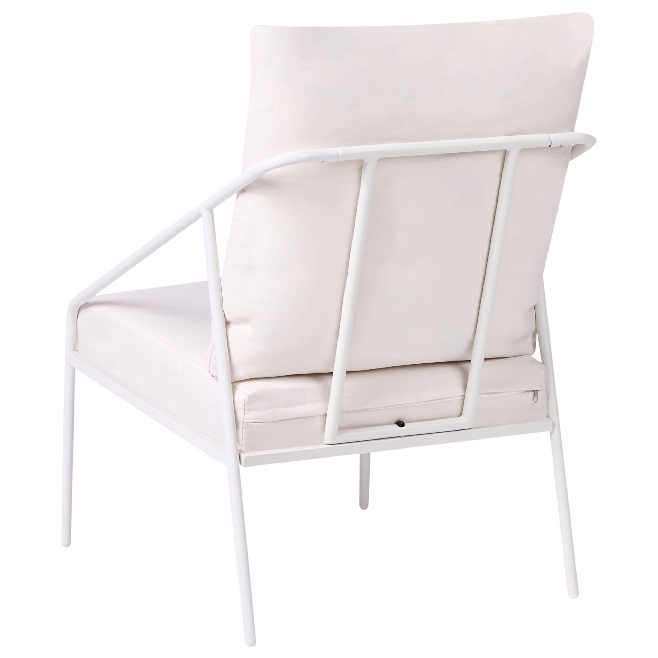 Beliani - Set de jardin, 4 Personnes Acier Blanc USTICA - Beliani - Image 9
