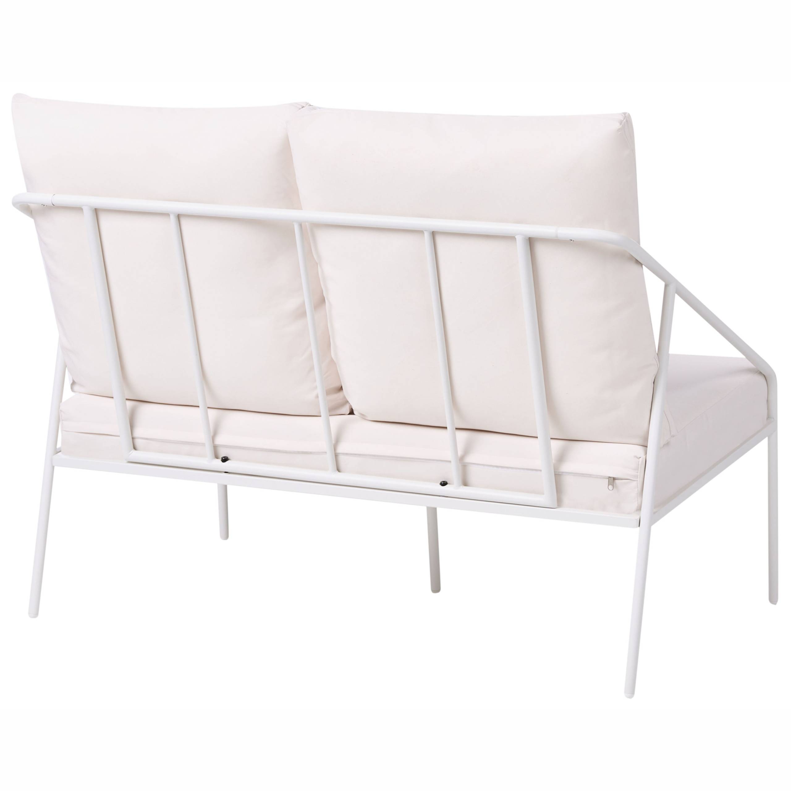 Beliani - Set de jardin, 4 Personnes Acier Blanc USTICA - Beliani - Image 6