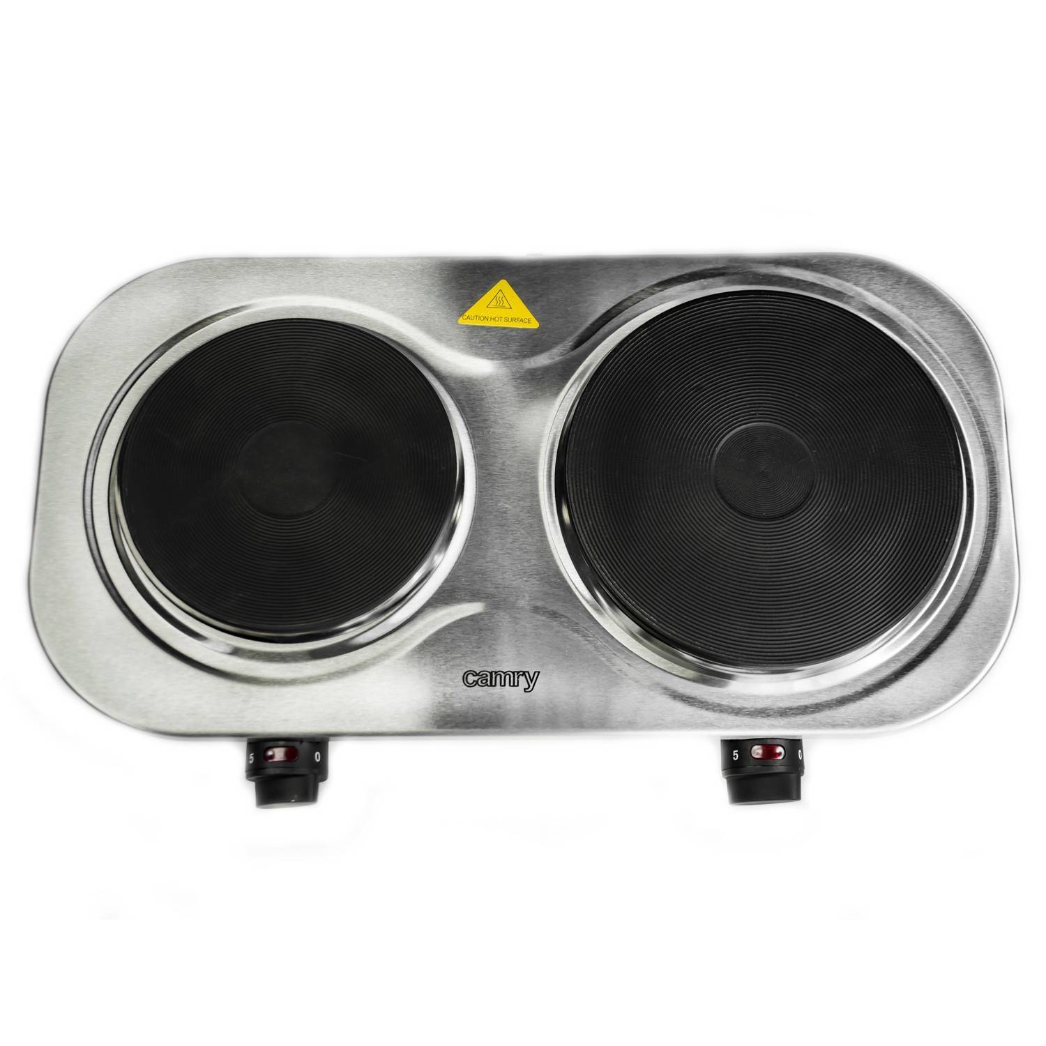 Plaque de cuisson électrique CR6511 - 2 feuX noir - 2500W - 185 mm - 155mm -Pieds antidérapants CR6511 - Image 3