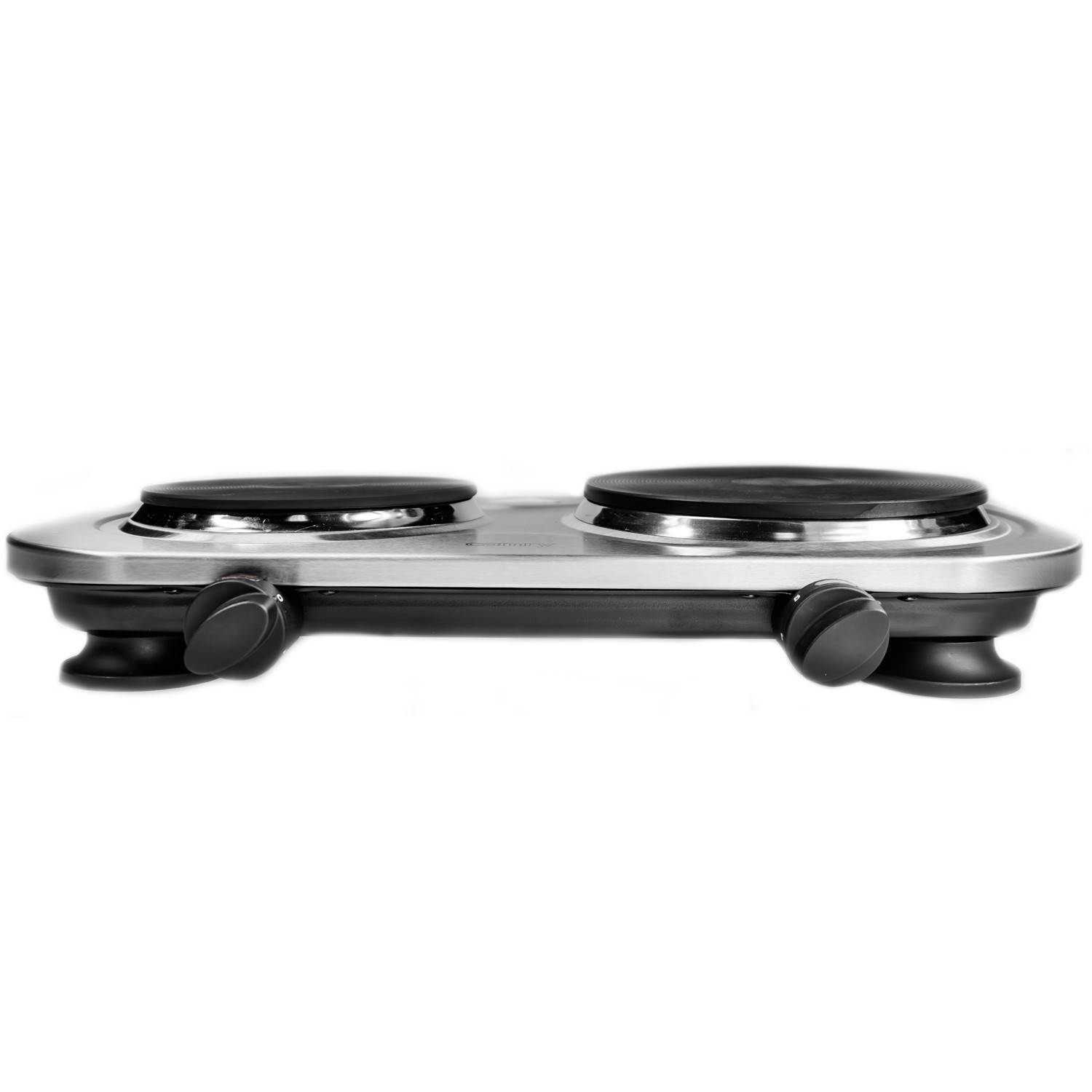 Plaque de cuisson électrique CR6511 - 2 feuX noir - 2500W - 185 mm - 155mm -Pieds antidérapants CR6511 - Image 4