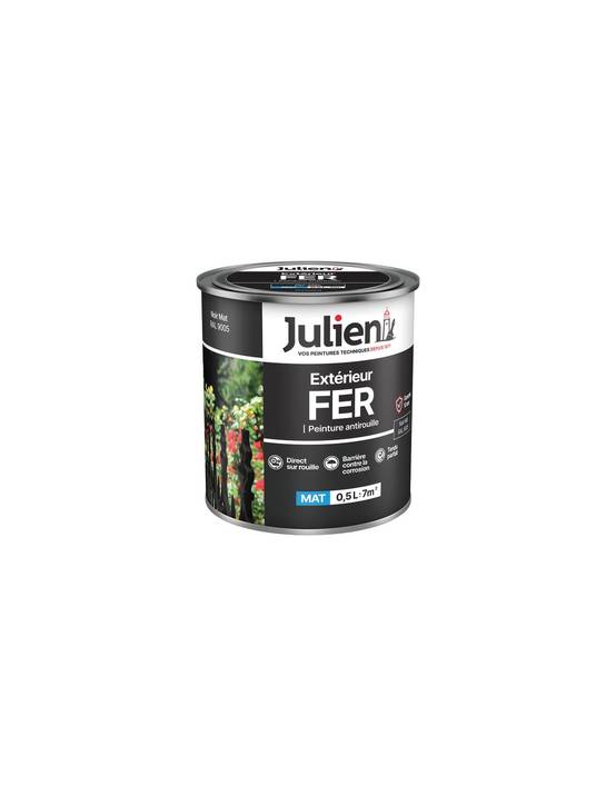 Julien - Peinture Anti-rouille Noir Mat Julien 0.5l Protection Antirouille Durable Et Finition Mate - Julien