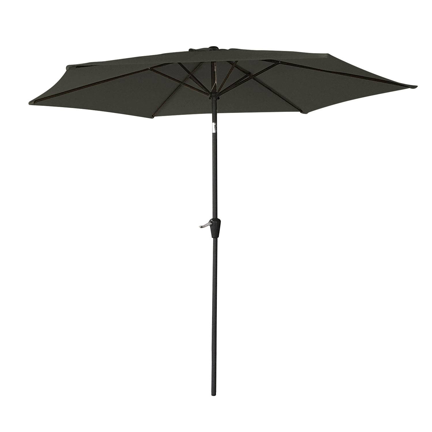 Parasol droit HAPUNA rond 2,70m de diamètre gris - HAPPY GARDEN - Image 1