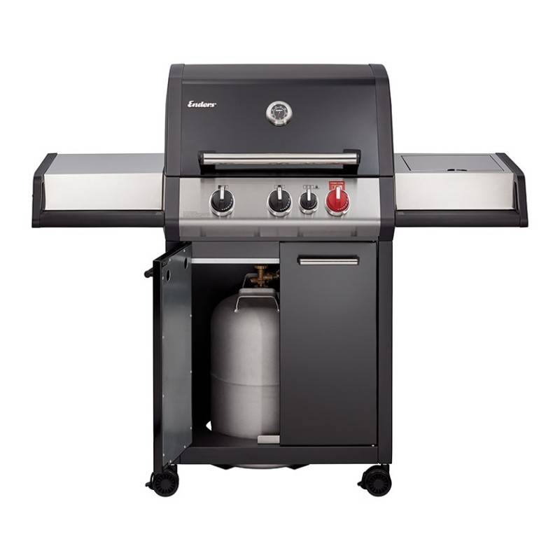 Barbecue Monroe Black Pro 3K Turbo - ENDERS - 3 brûleurs dont 1 Turbo Zone + plaque plancha offerte - Image 7
