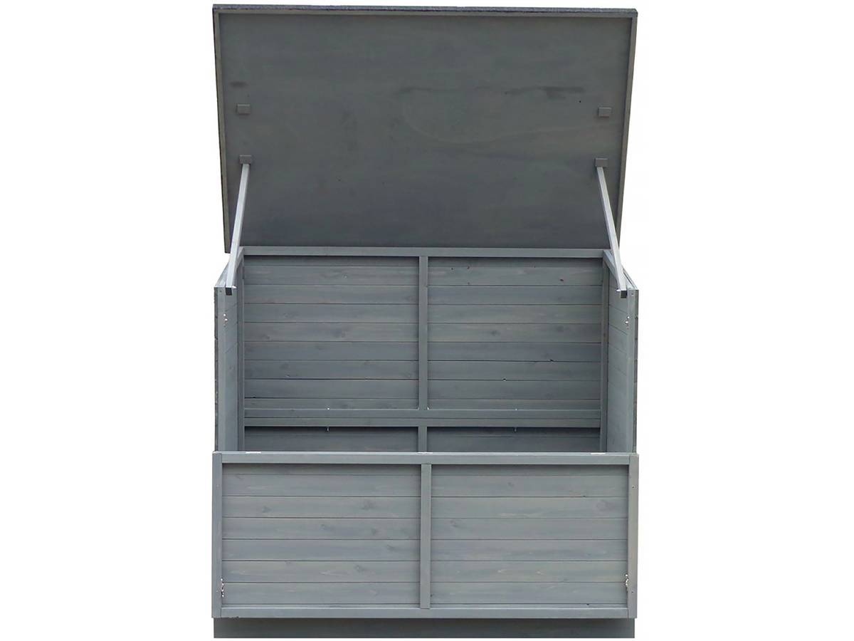 Coffre De Jardin En Bois "caja" - 137 X 91 X 121 Cm - Anthracite -habitat Et Jardin - Image 2