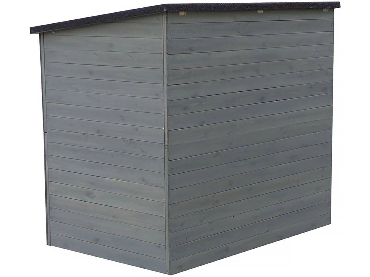 Coffre De Jardin En Bois "caja" - 137 X 91 X 121 Cm - Anthracite -habitat Et Jardin - Image 4
