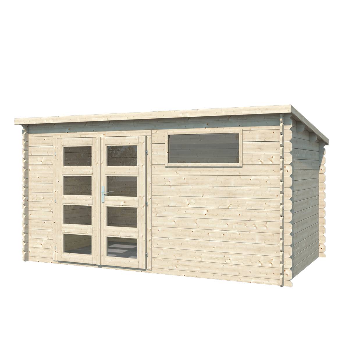 Eden Partenaire Jardin - Abri de jardin en bois mono pente de 10m² (3m98x2m48)