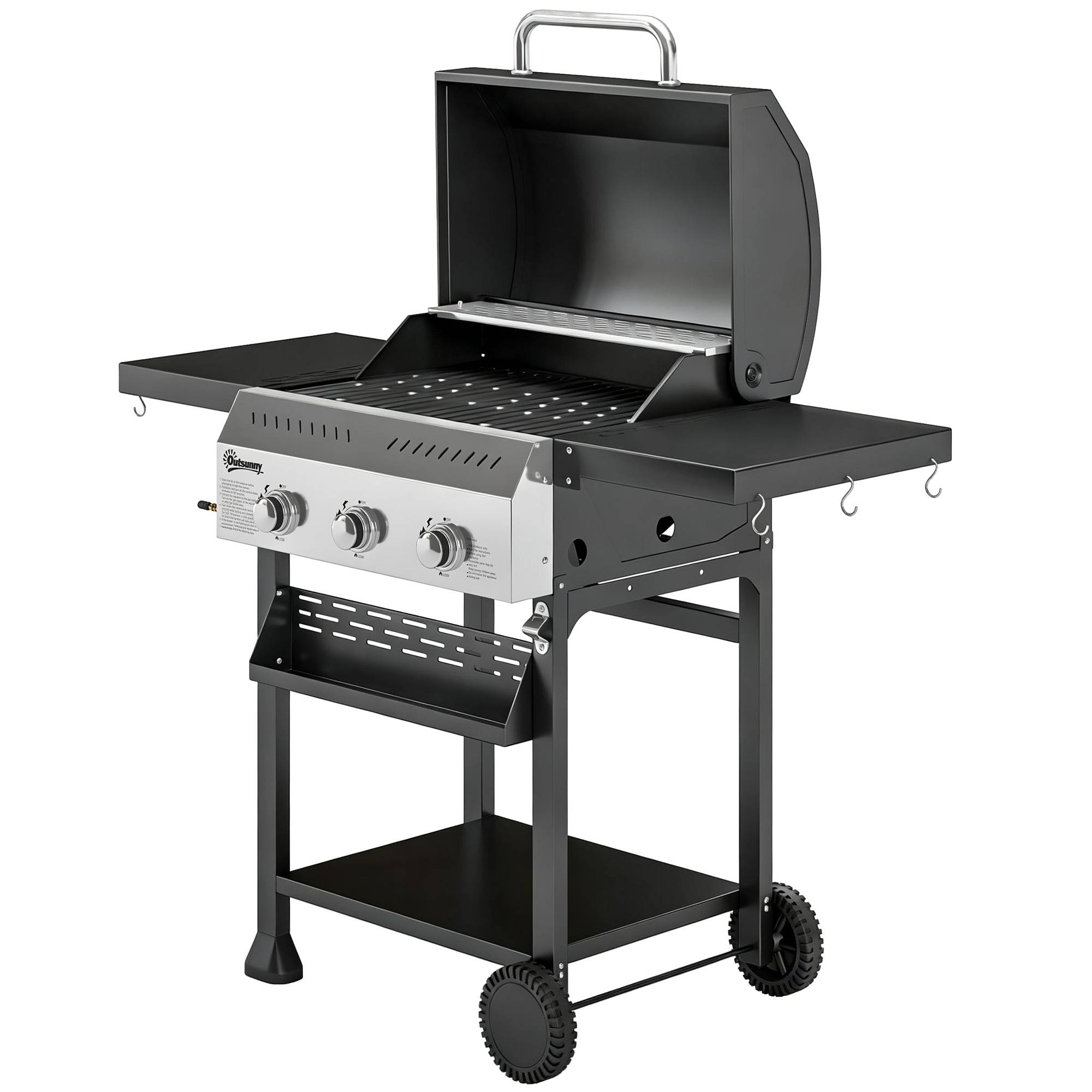 PANGIVO - Barbecue à gaz acier inoxydable gris 123 x 57 x 102 cm - PANGIVO - Image 2