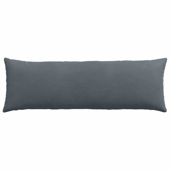 Coussins de Canapé (x2) Velours Côtelé Doux Grande Taille pour Salon Gris Foncé 120x40 cm – ComfortXL Outdoor Living - Image 6