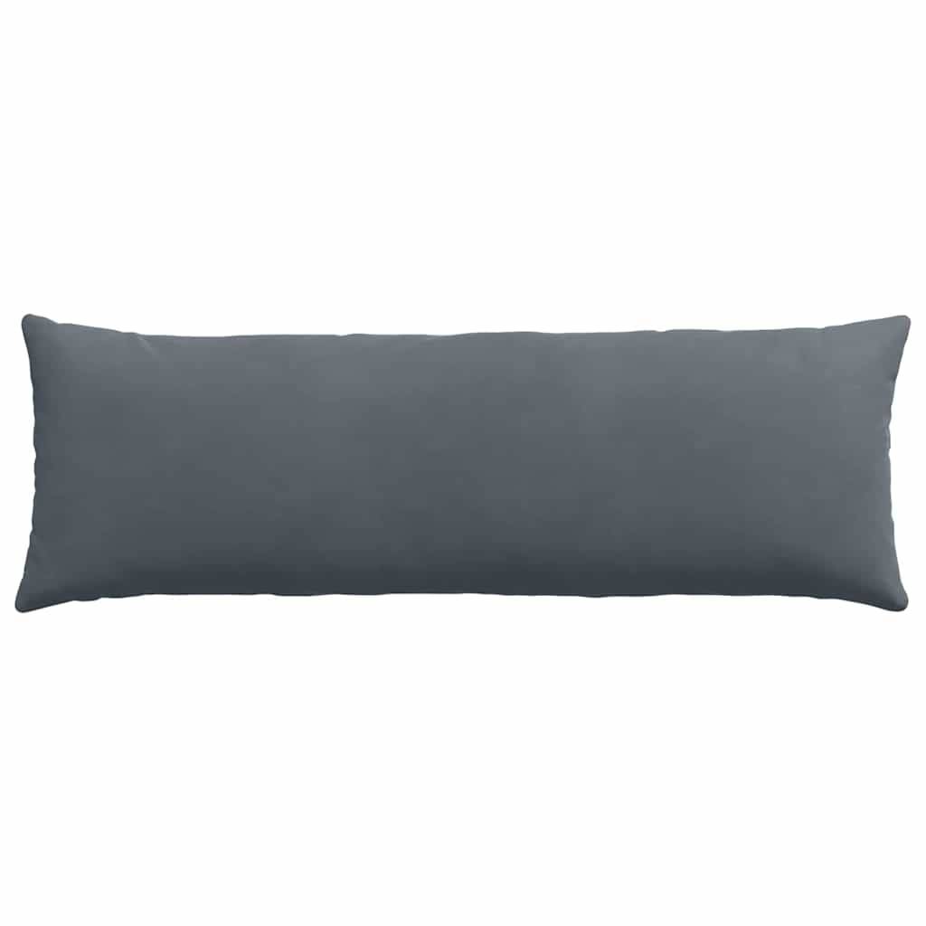 Coussins de Canapé (x2) Velours Côtelé Doux Grande Taille pour Salon Gris Foncé 120x40 cm – ComfortXL Outdoor Living - Image 6