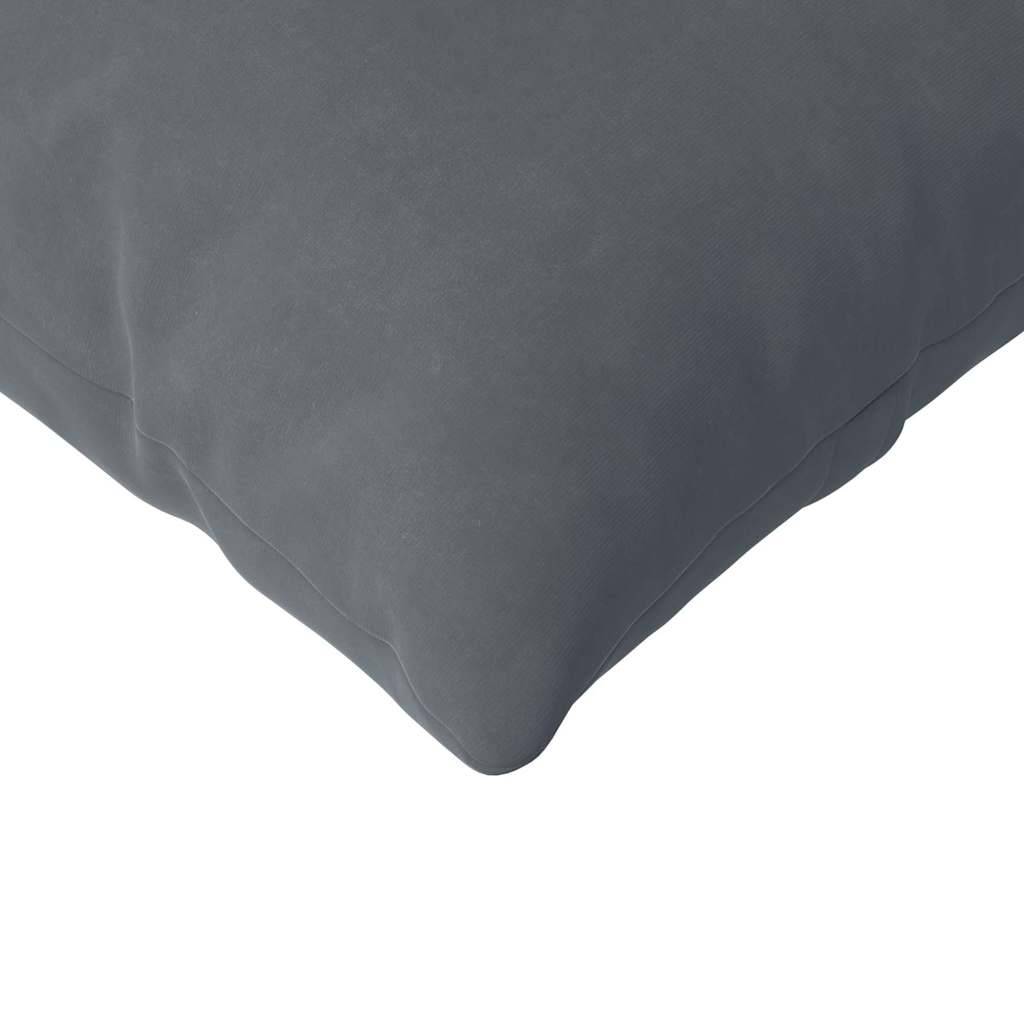 Coussins de Canapé (x2) Velours Côtelé Doux Grande Taille pour Salon Gris Foncé 120x40 cm – ComfortXL Outdoor Living - Image 7
