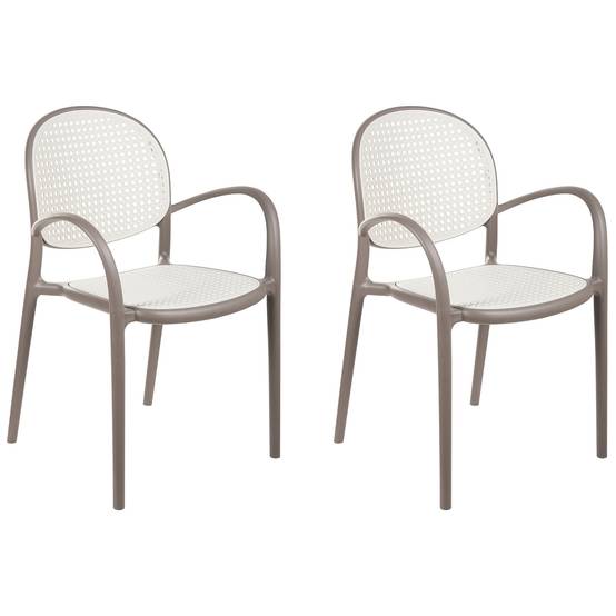 Beliani - Chaise de jardin Polypropylène Marron clair POVOLETTO - 50x50x85- Beliani - Image 1