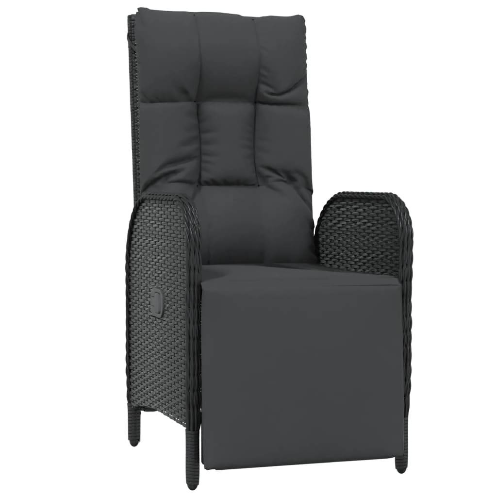 Vidaxl - Ensemble à manger de jardin coussins 5pcs Noir Résine tressée vidaXL 3185075 - Image 6
