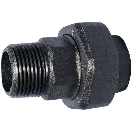 Raccord Union à Portée Conique Mâle-Femelle en Fonte Malléable à Cœur Noir - 1''1/2 - Image 1