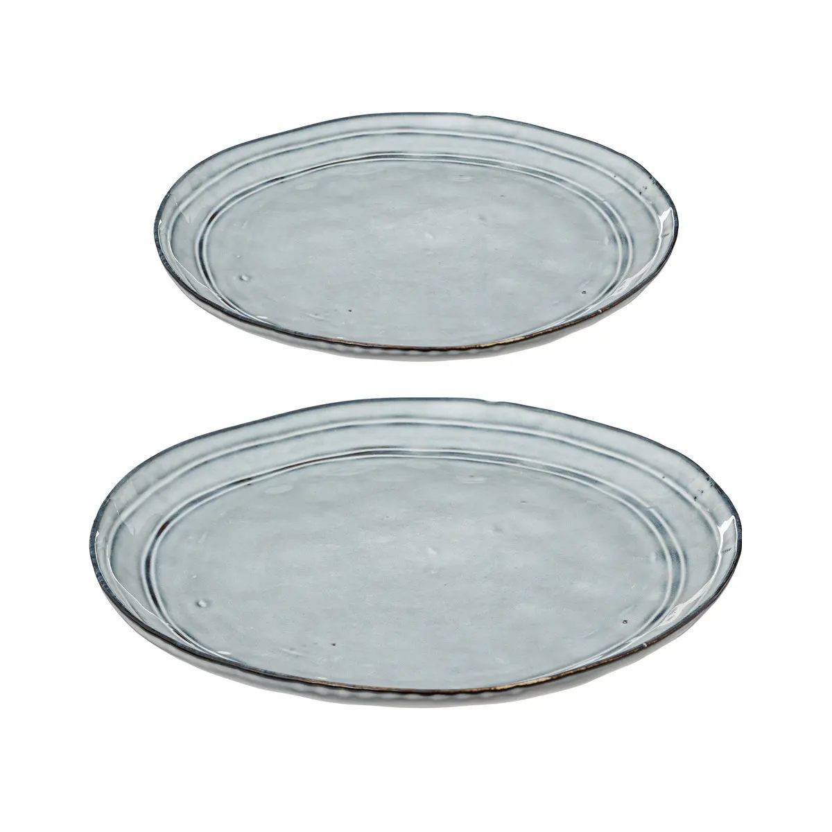 Service de Table 12 Pièces "Flower" 26cm Bleu - Image 1