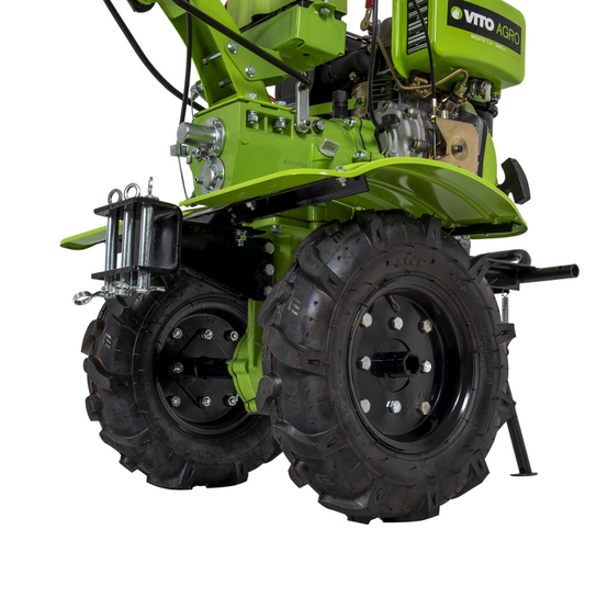 Motobineuse Diesel Moteur 4T 7 CV 246 cm3 Motoculteur avec fraises et butteur Démarrage électrique VITO - Image 9