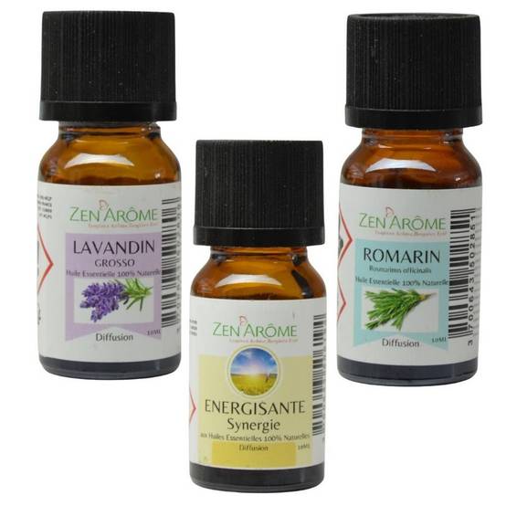 Zen'Arôme Diffuseur Huile Essentielle Elipsia + 3 Huiles Essentielles "Spécial Sport" - Matériaux Naturels Bambou et Métal - Image 3