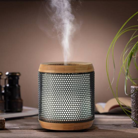 Zen'Arôme Diffuseur Huile Essentielle Elipsia + 3 Huiles Essentielles "Spécial Sport" - Matériaux Naturels Bambou et Métal - Image 2