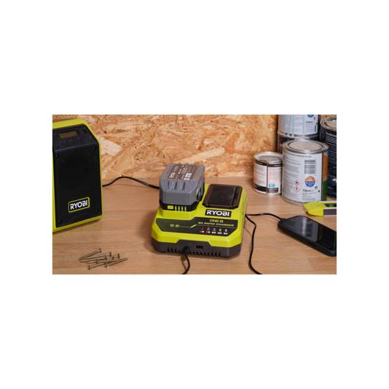 Ryobi - Chargeur rapide RYOBI 18V One+ - 8.0Ah - RC18180 - Image 2