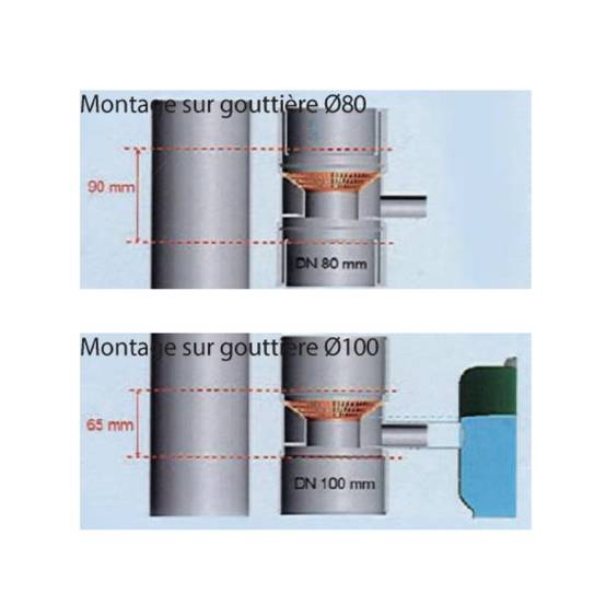 Collecteur de gouttière gris pour récupération d'eau EMP ROTOMOULAGE - Image 4
