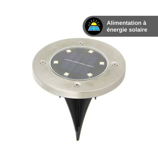Xanlite - Lot de 2 Spots Solaires 6 LED Blanc chaud IP44 8h d'autonomie - PACK2SPSO4 - Image 3