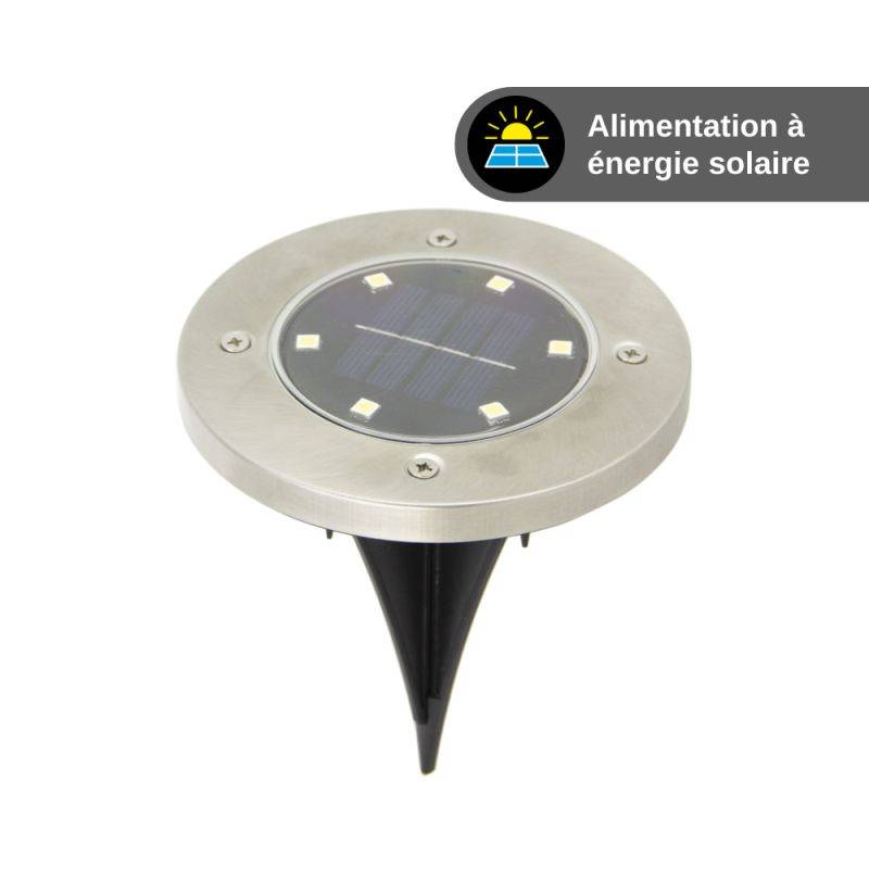 Xanlite - Lot de 2 Spots Solaires 6 LED Blanc chaud IP44 8h d'autonomie - PACK2SPSO4 - Image 3