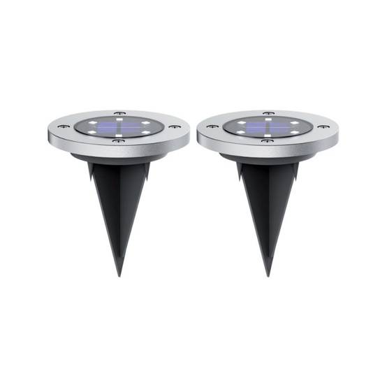 Xanlite - Lot de 2 Spots Solaires 6 LED Blanc chaud IP44 8h d'autonomie - PACK2SPSO4 - Image 1