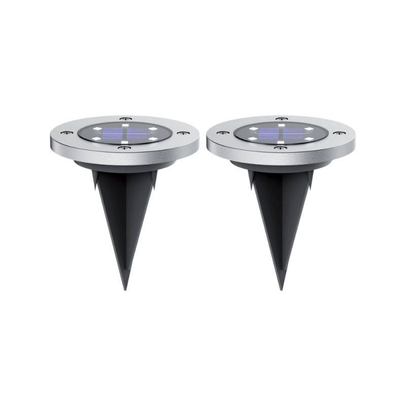 Xanlite - Lot de 2 Spots Solaires 6 LED Blanc chaud IP44 8h d'autonomie - PACK2SPSO4 - Image 1