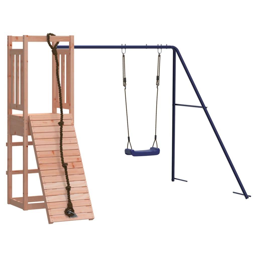 Helloshop26 - Aire de jeux d'extérieur balançoires toboggan portiques robuste jeux jardin 237 x 184 x 169 cm bois massif de douglas - Image 1