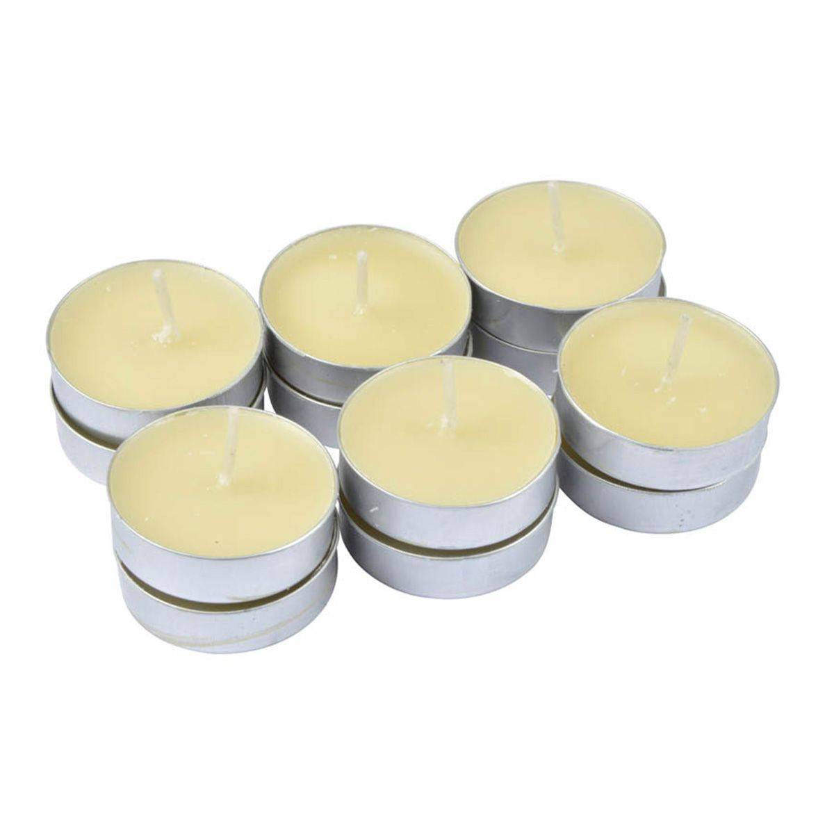 Lot de 12 Bougies Chauffe-Plat "Essentiel II" 3,5cm Vanille