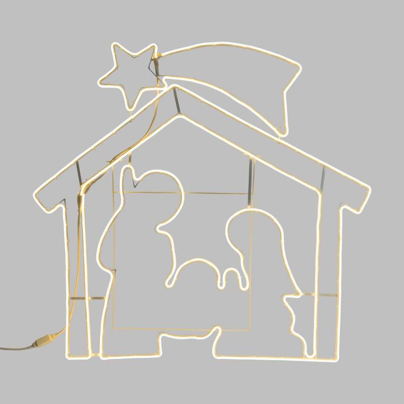 Lotti - Crèche lumineuse 3D tube néon 1320 led blanc chaud extérieur professionnel Lotti - Image 3