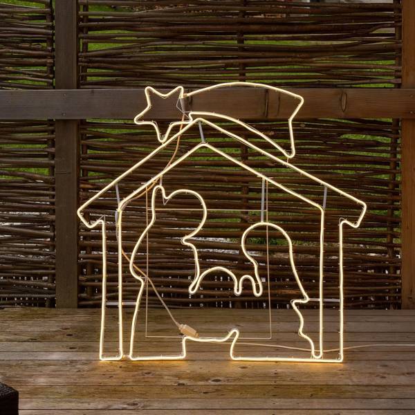 Lotti - Crèche lumineuse 3D tube néon 1320 led blanc chaud extérieur professionnel Lotti - Image 1