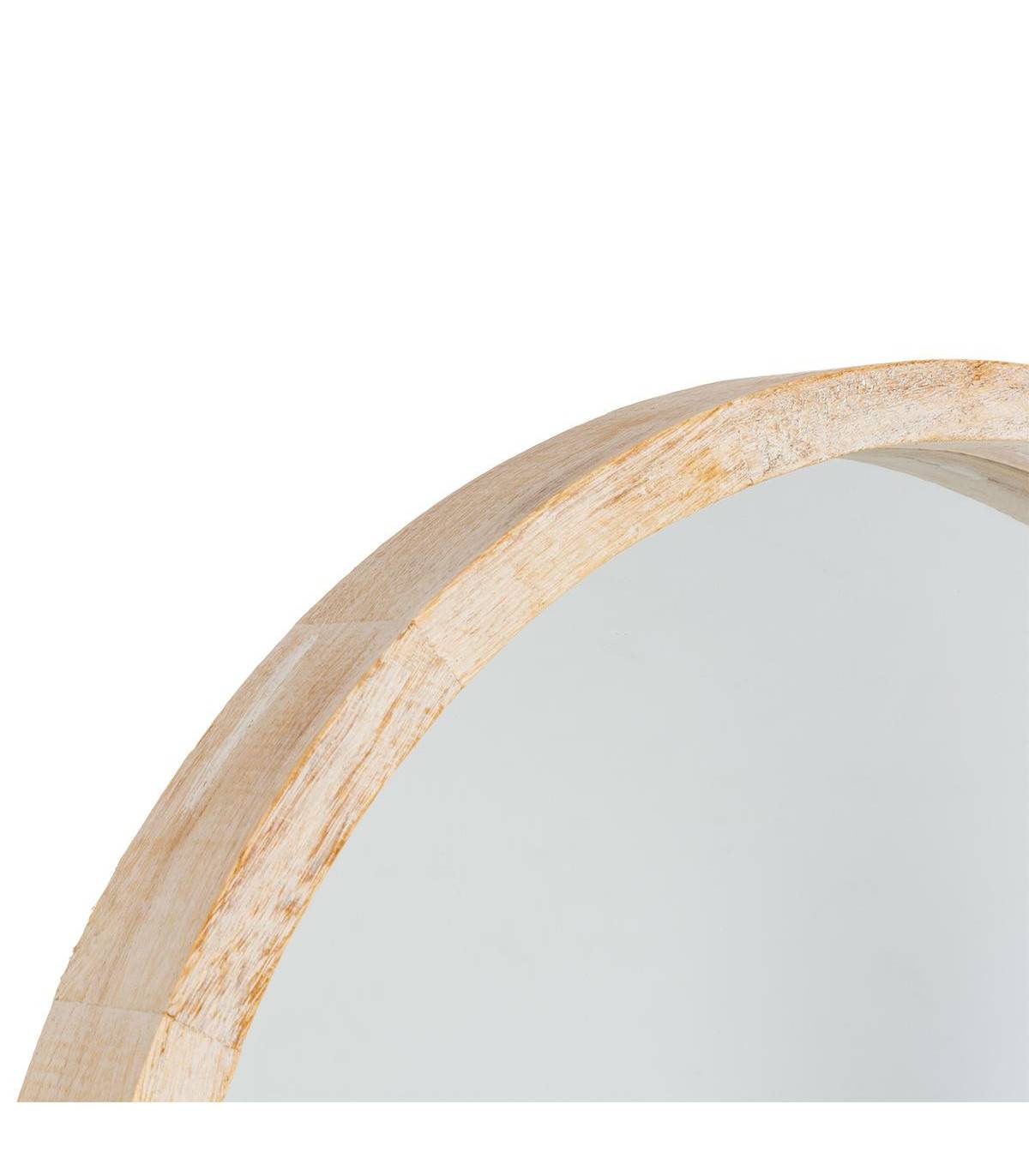 Miroir mural en Bois de Paulownia D 50 cm - Image 3