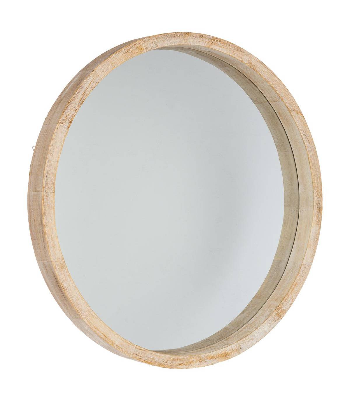 Miroir mural en Bois de Paulownia D 50 cm - Image 2